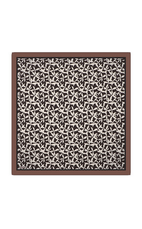 Kestane Pia Desen Sura İpek Eşarp 