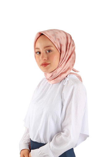 Pink Butterfly Monogram Twill Silk Square Scarf 