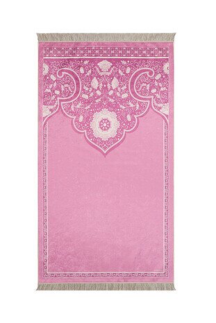 Pink Velvet Carpet Prayer Rug 