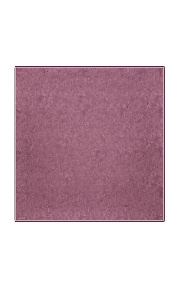 Plum Brush Pattern Twill Silk Square Scarf 