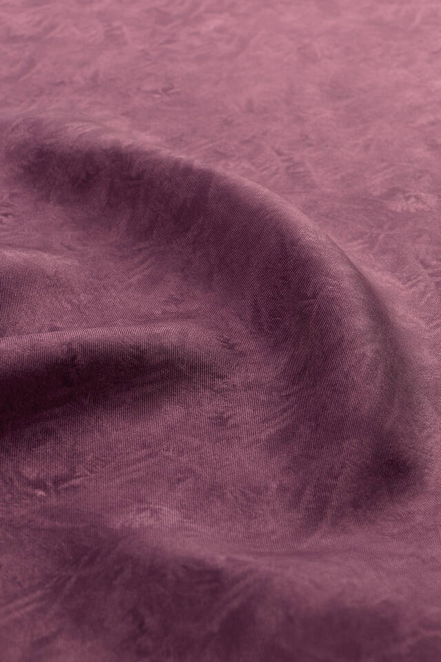 Plum Brush Pattern Twill Silk Square Scarf - 2