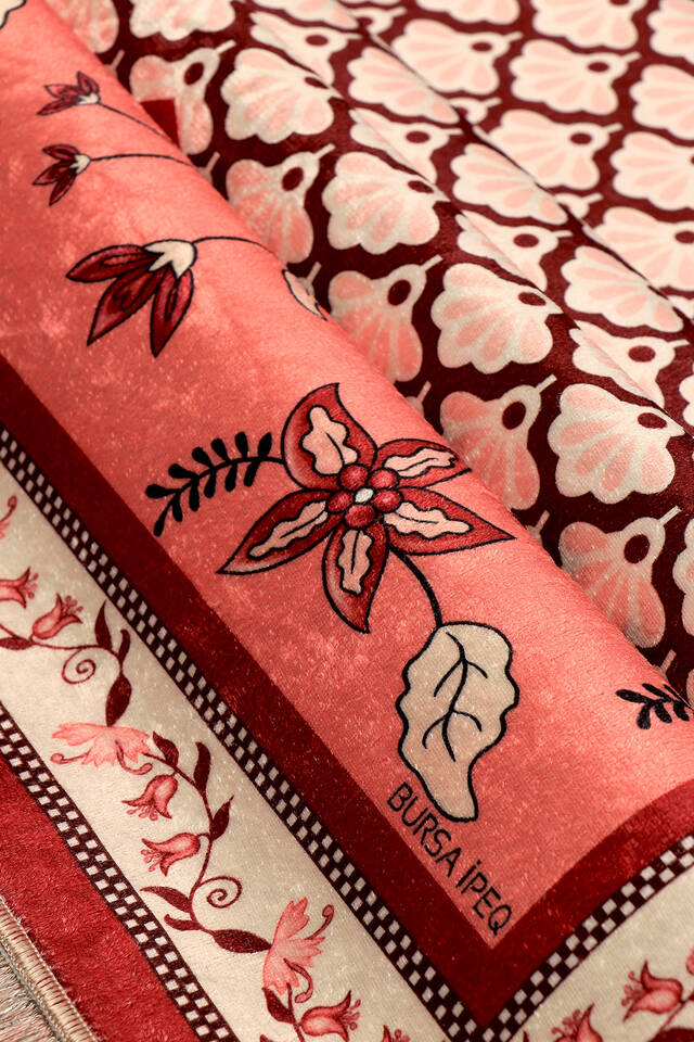 Pomegranate Velvet Carpet Prayer Rug - 2