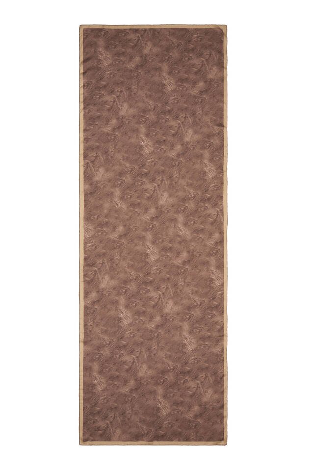 Powder Brush Pattern Silk Scarf - 4