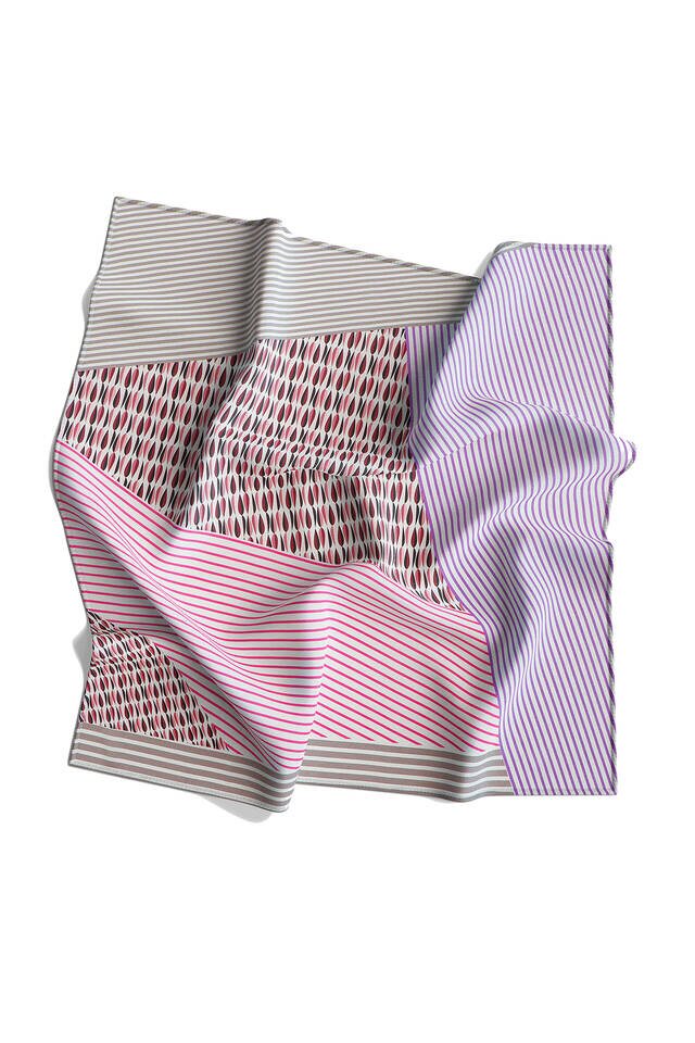 Powder Drop Sura Silk Square Scarf - 4