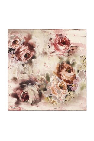 Powder Pastel Pattern Sura Silk Scarf 