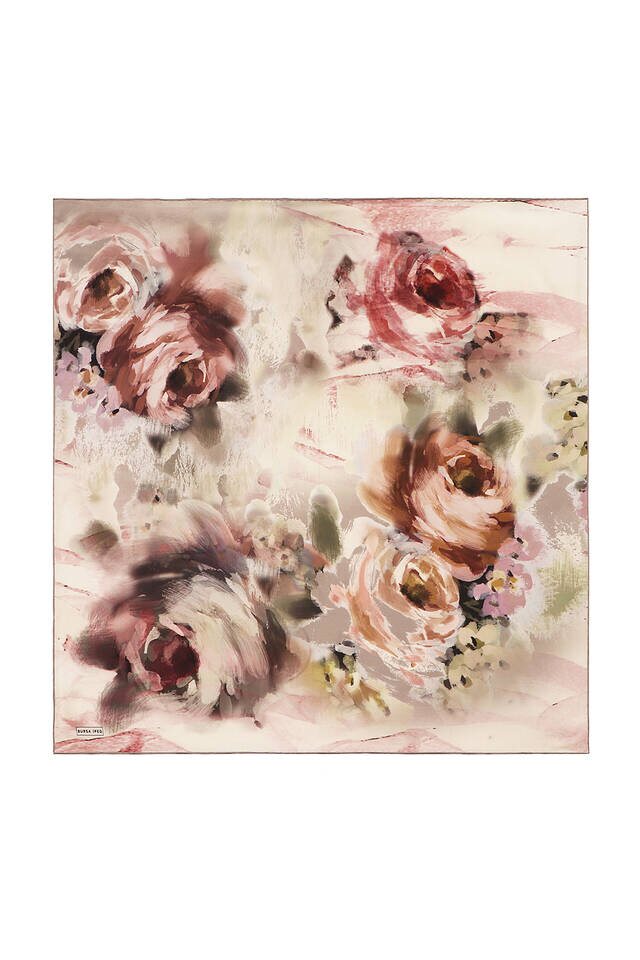 Powder Pastel Pattern Sura Silk Scarf - 2