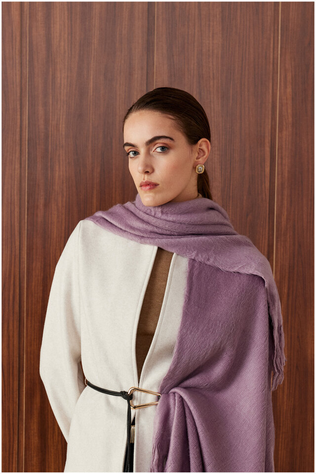 Purple Angora Shawl 