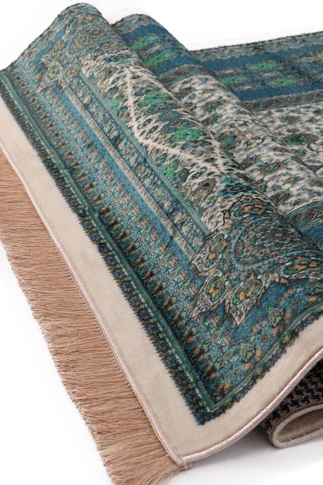 Purple Bamboo Carpet Prayer Rug - 3