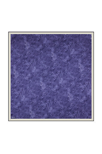 Purple Brush Silk Square Scarf 