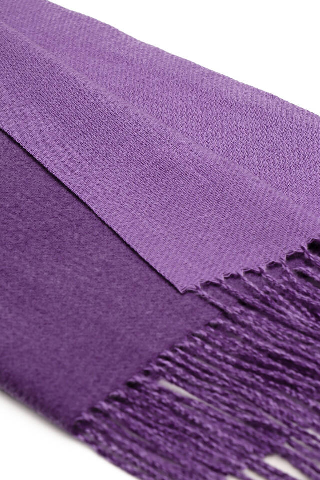 Purple Double-Sided Winter Shawl - 4