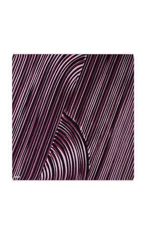Purple Illusion Pattern Twill Silk Square Scarf 