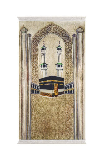Beige Quilted Sponge Prayer Rug 