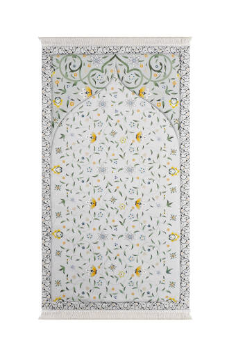 Gray Quilted Sponge Prayer Rug 