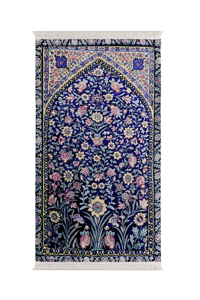 Purple Quilted Sponge Prayer Rug - Bursa İpek