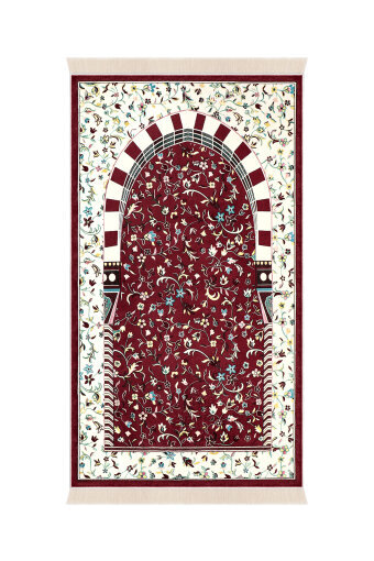 Bordo Ravza Desen Bambu Seccade 