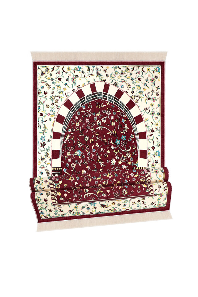 Bordo Ravza Desen Bambu Seccade - 4