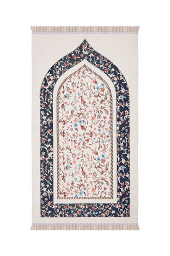 Krem Ravza Desen Özel Dokuma Seccade 