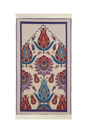 Red Big Tulip Pattern Tapestry Prayer Rug 