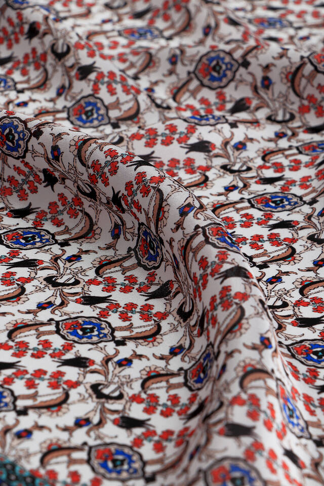 RedBlack Ivy Tulip Pattern Silk Pocket Square - 3