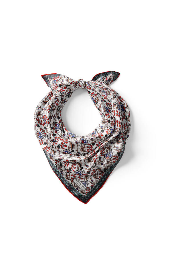 RedBlack Ivy Tulip Pattern Silk Pocket Square - 2