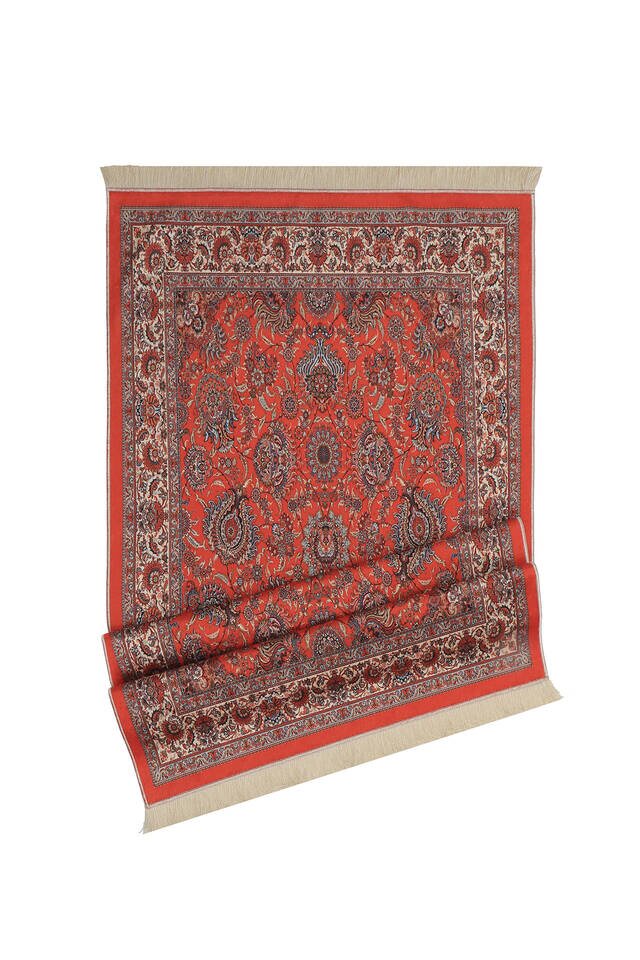 Red Velvet Carpet Prayer Rug - 4