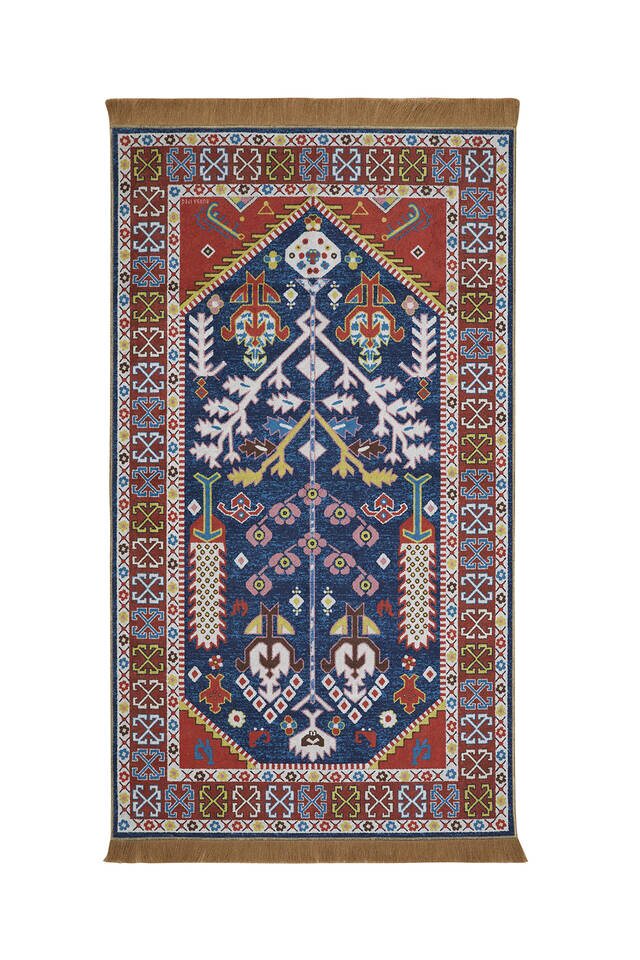 Red Velvet Carpet Prayer Rug - Bursa İpek