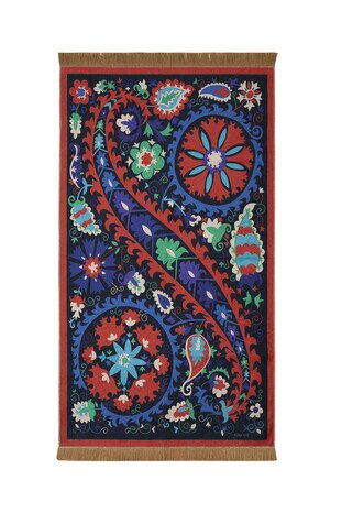 Red Velvet Carpet Prayer Rug 