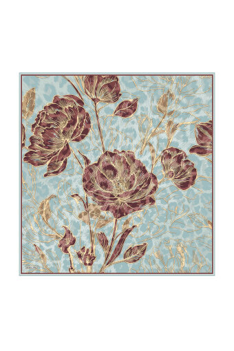 Mint Revna Desen Twill İpek Eşarp 