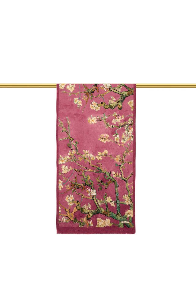 Rose Dried Almond Blossom Silk Foulard - 3