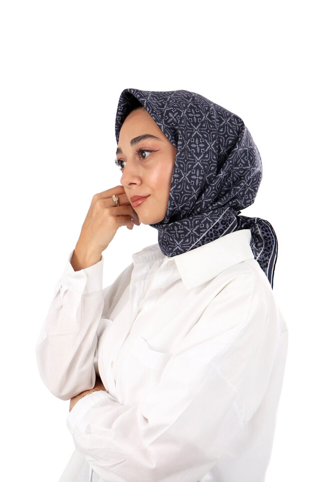 Ametist Rüya Desen Twill İpek Eşarp 