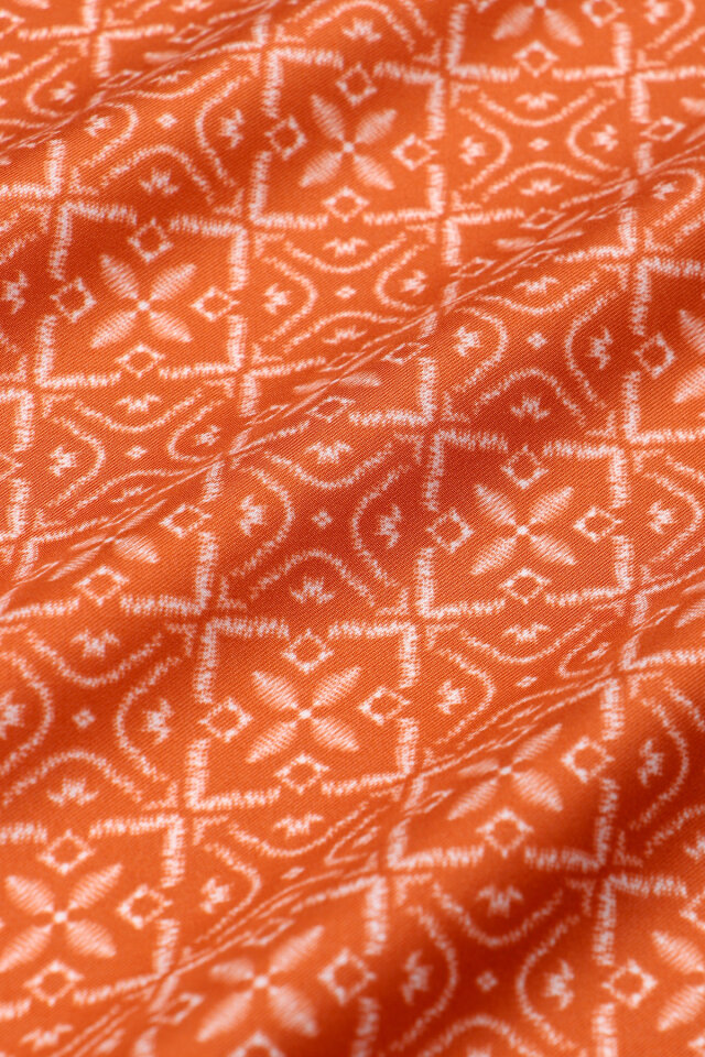 Kiremit Rüya Desen Twill İpek Eşarp - 4