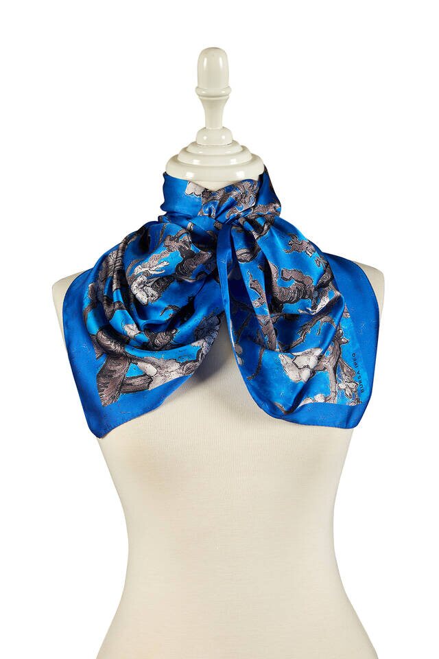 Saks Almond Blossom Silky Foulard - 2