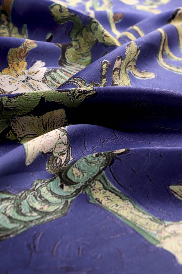 Saks Almond Blossom Sura Silk Square Scarf - 3