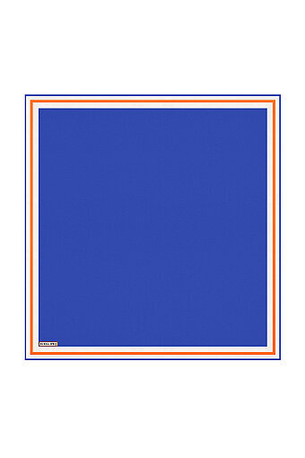 Saks Bordered Plain Silk Pocket Square 
