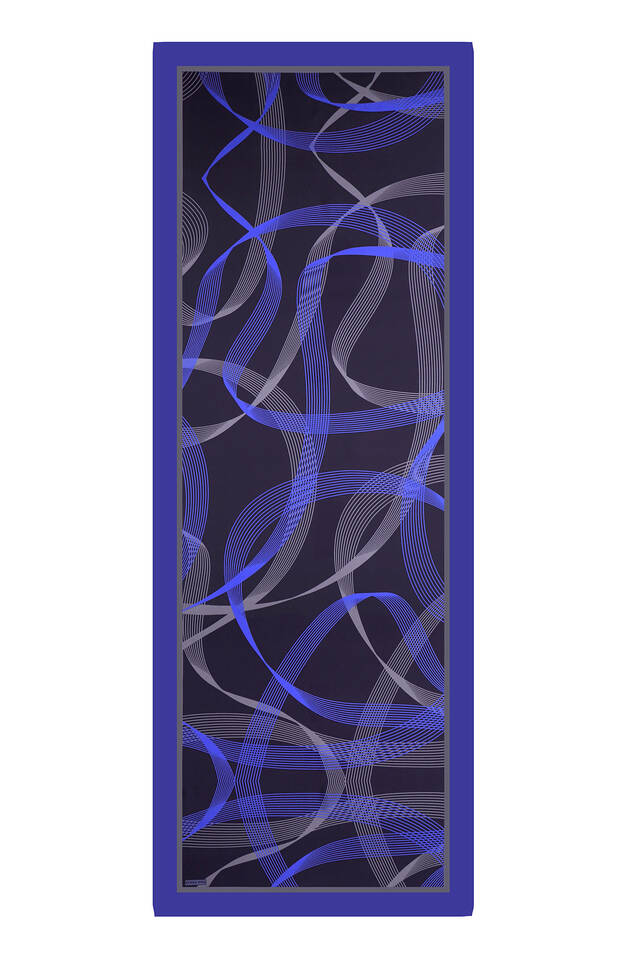 Saks Carousel Pattern Twill Silk Scarf - 3