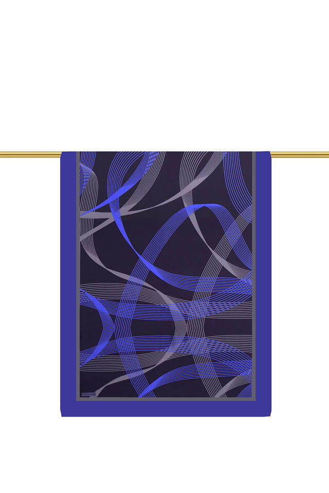 Saks Carousel Pattern Twill Silk Scarf - 2