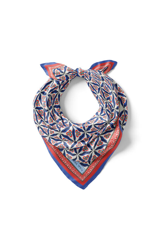 Saks Çintemani Desen İpeksi Mendil - 2