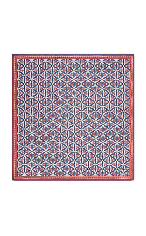 Saks Çintemani Pattern Soft Square Scarf - Bursa İpek