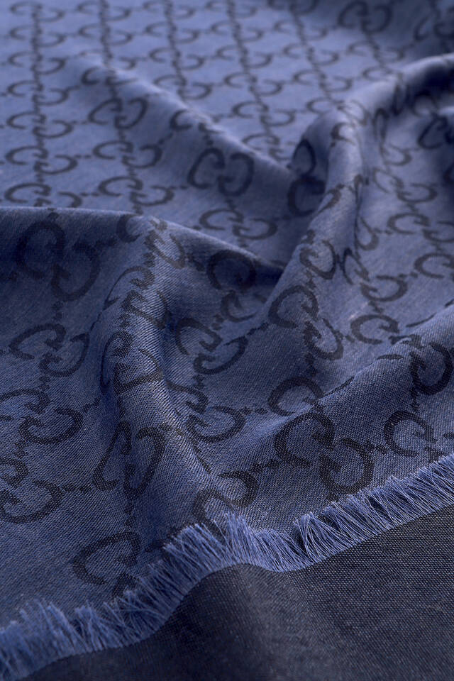 Saks G Pattern Wool Silk Scarf - 4