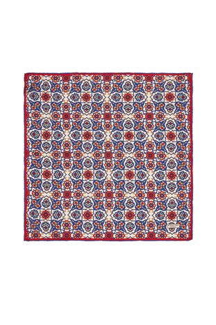 Saks Gold Çini Sarmal Desen İpek Mendil 