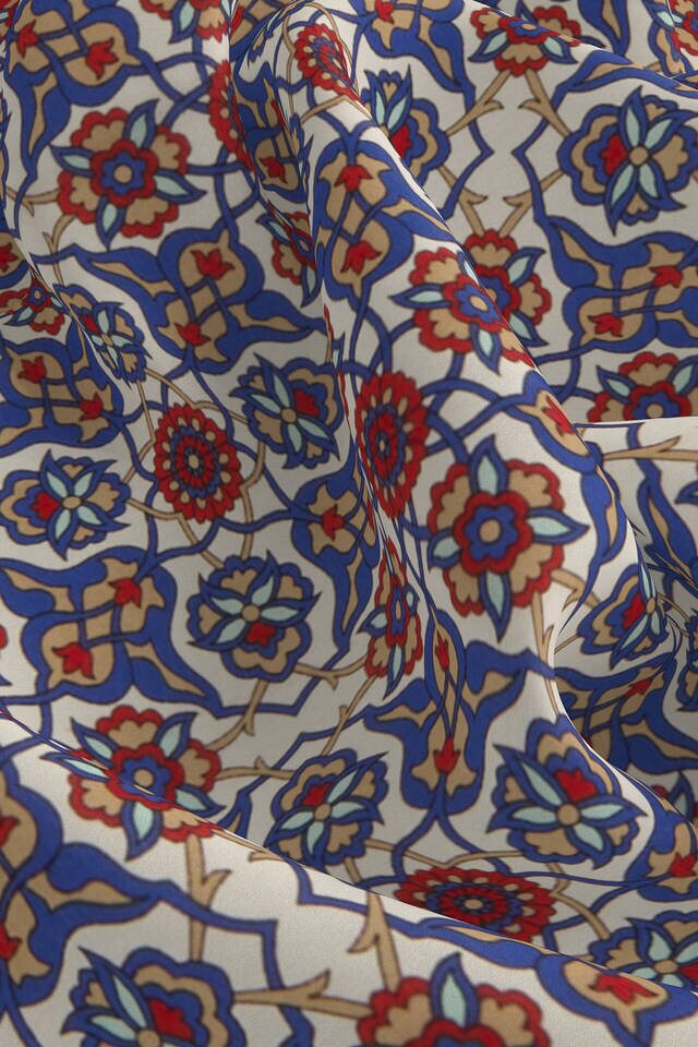 Saks Gold Tile Spiral Pattern Silk Pocket Square - 3