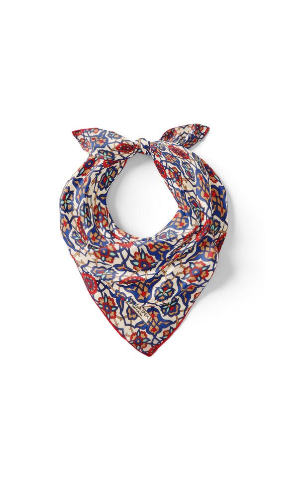 Saks Gold Tile Spiral Pattern Silk Pocket Square - 2