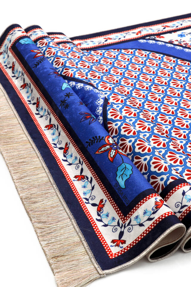 Saks Kadife Halı Seccade - 3