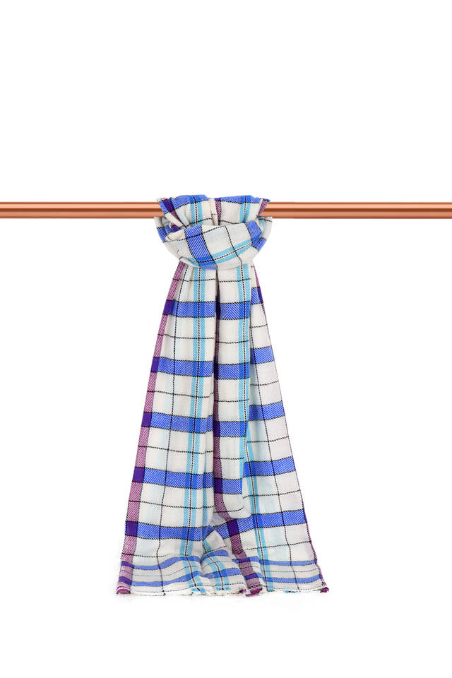 Saks Men's Wool Wide Scarf - Bursa İpek