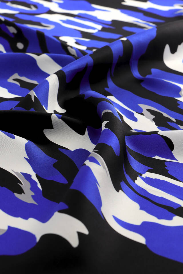 Saks Sare Desen Twill İpek Eşarp - 3