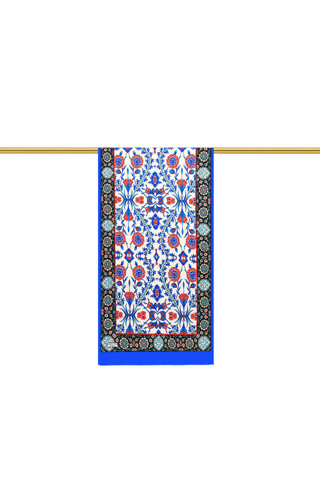 Saks Selcuk Pattern Narrow Silk Foulard - 2