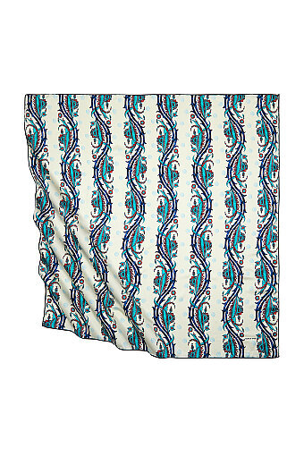 Saks Smoked Turkish Pattern Ivy Pattern Silky Square Scarf 