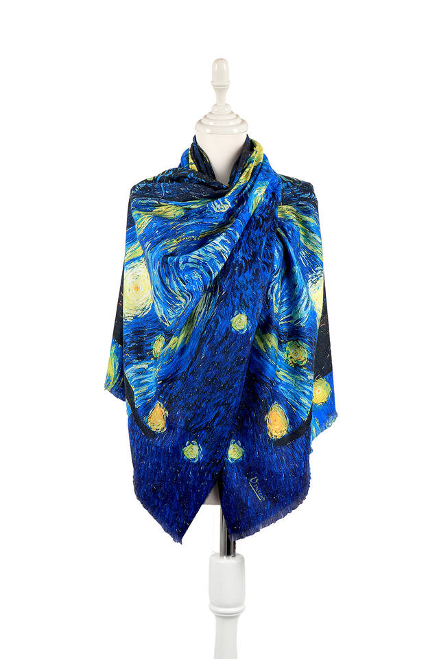 Saks Starry Nights نمط شال الشتاء - 1