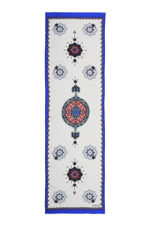 Saks Su Green Core Voile Silk Foulard - 4