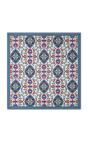 Saks Tile Pattern Soft Square Scarf 